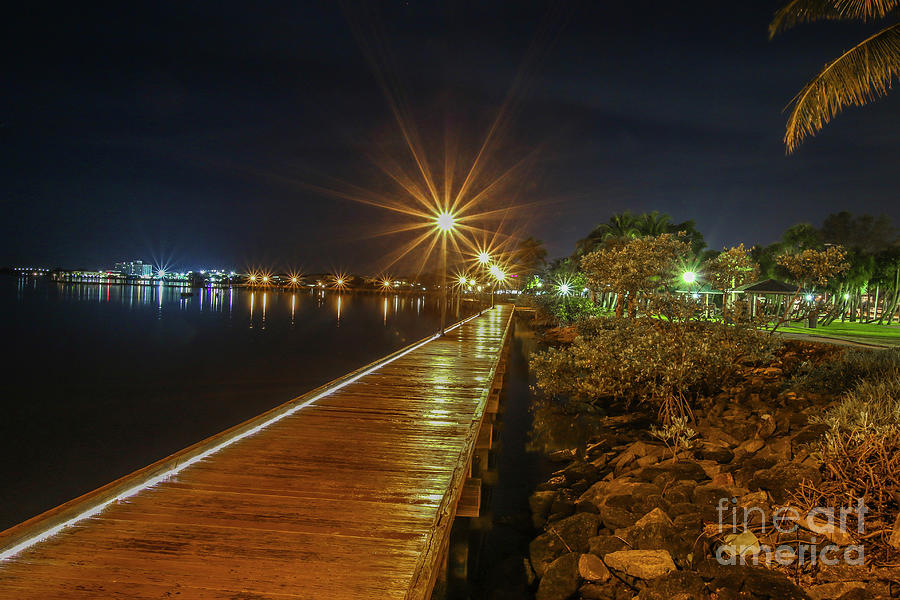 Sparkling Boardwalk Light Photograph by Tom Claud