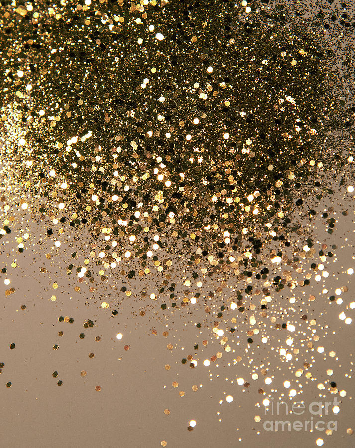Sparkling Gold Brown Glitter Glam #1 Faux Glitter #shiny #decor Media Anitas and Bellas Art - Pixels