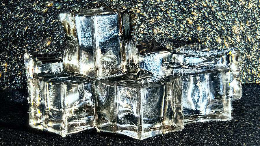 Sparkling Ice Cubes Photograph by Stuart Litoff