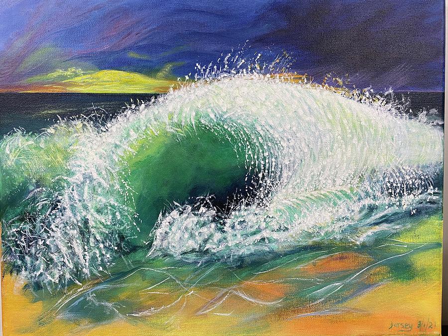 Crashing Wave Painting by Dorsey Northrup
