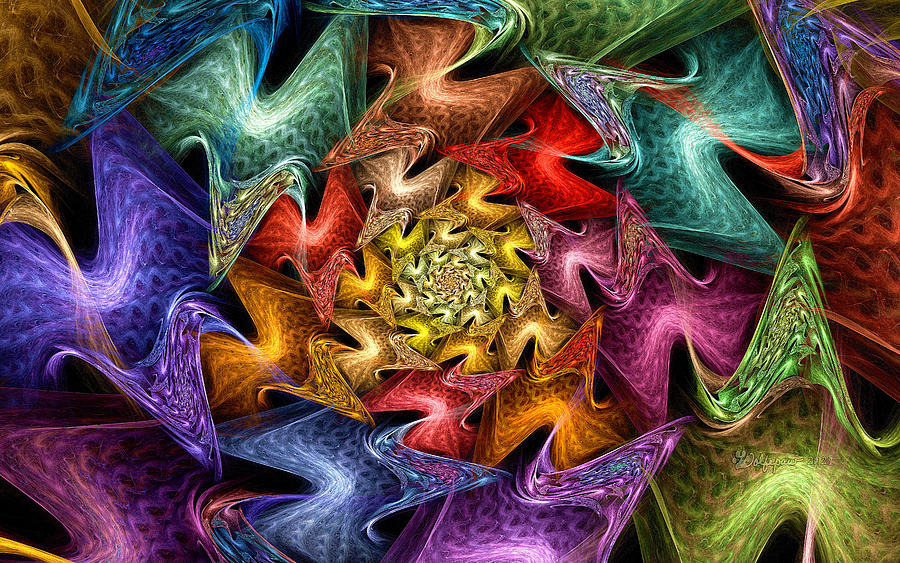 Sparkly Auger Spiral Digital Art