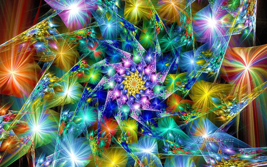Sparkly Squishy Spiral Digital Art by Peggi Wolfe