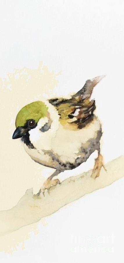 Sparrow Painting by Vesna Antic
