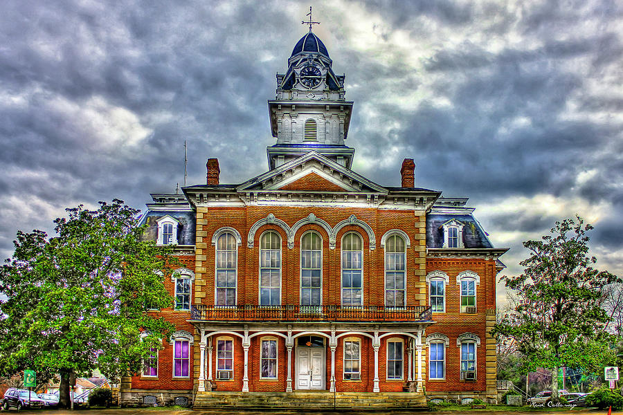 Sparta GA Hancock County Court House Before It Burned Old South Architectural Art Photograph by Reid Callaway