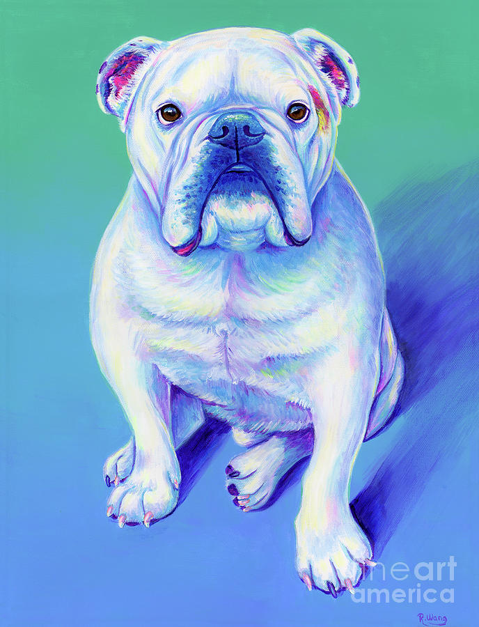 Spartacus the Bulldog Painting by Rebecca Wang