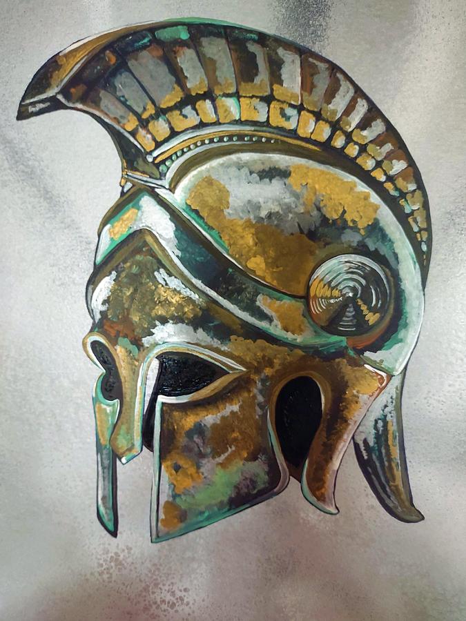 Spartan Helmet Digital Art by Kelly Toro - Pixels