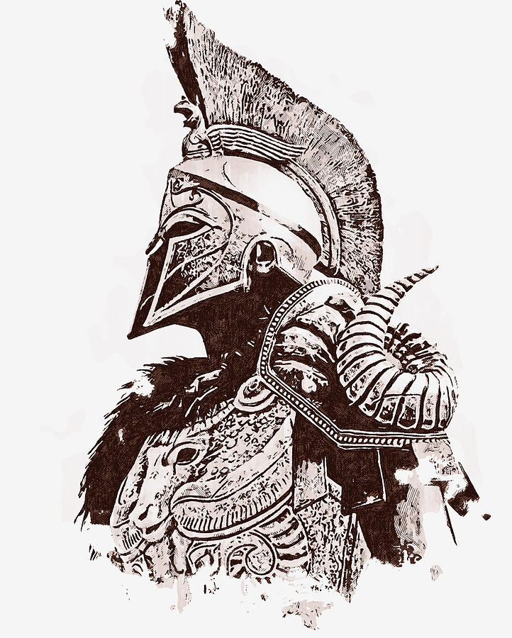 Spartan Hoplite - 64 Painting by AM FineArtPrints