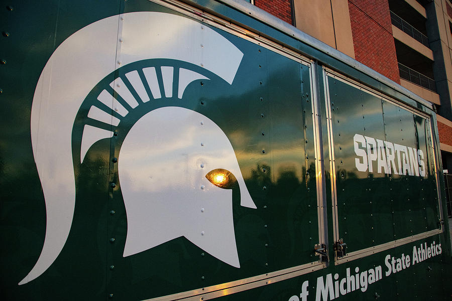 Spartan logo with sunset Photograph by Eldon McGraw
