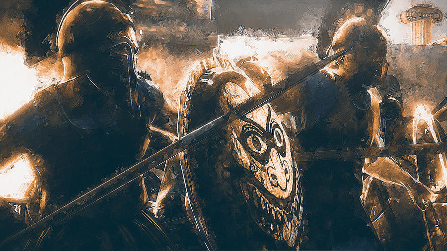 Spartans at War, 01 Painting by AM FineArtPrints