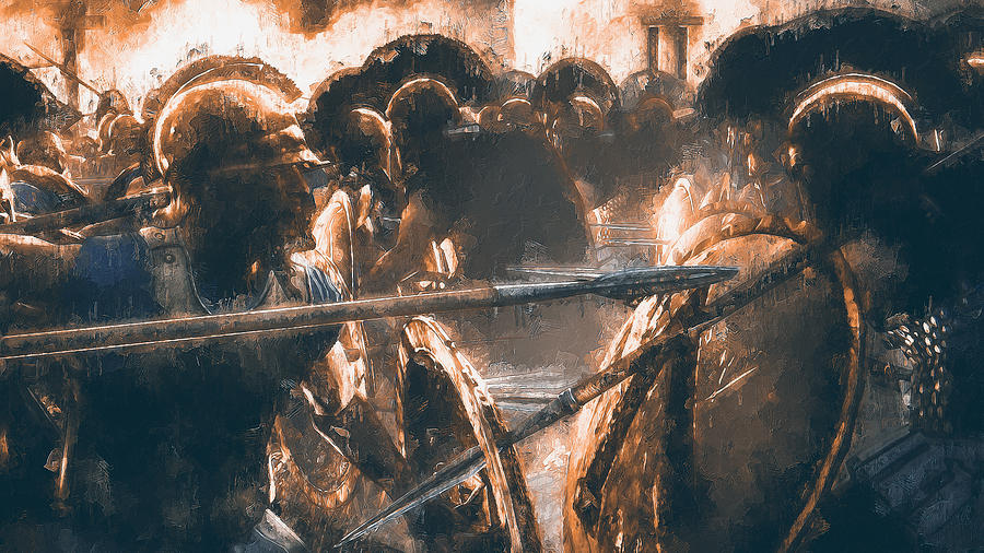 Spartans at War, 02 Painting by AM FineArtPrints