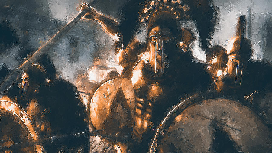 Spartans at War, 05 Painting by AM FineArtPrints