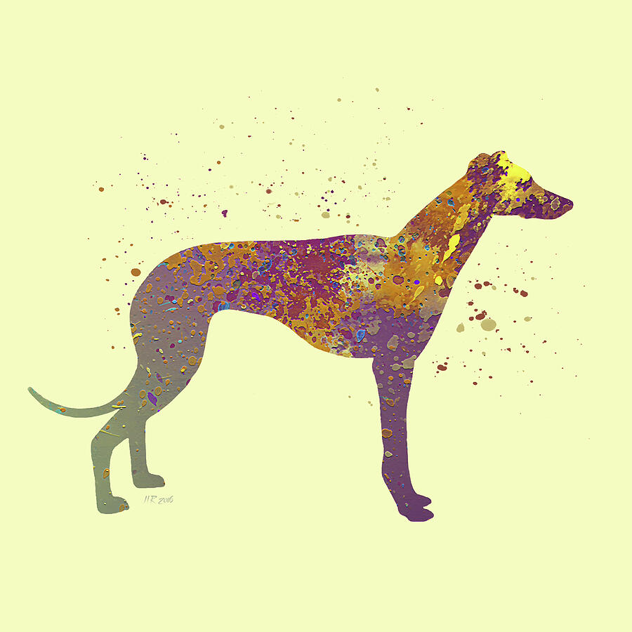 Spatter Greyhound Digital Art by Bamalam Art Spatter Greyhound Digital Art by Bamalam Art
