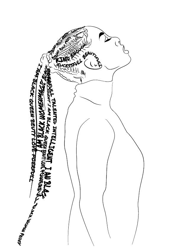 Landscape Drawing - Speaking Braids by Optimistic Coloring