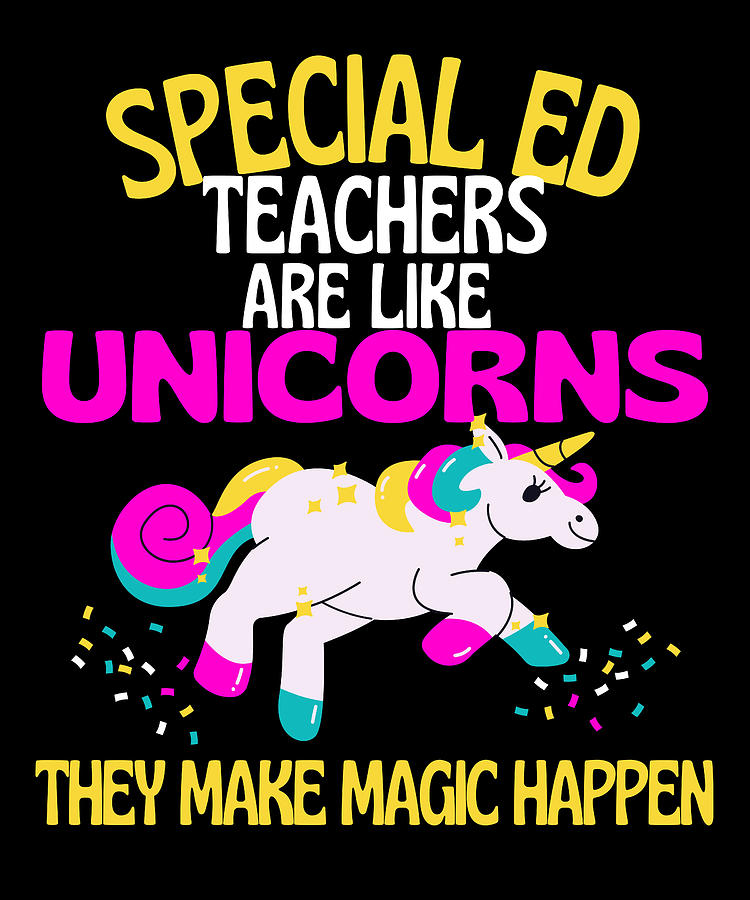 Special Ed Teachers Unicorn , Magical Unicorn Drawing by Faiz Nawaz ...