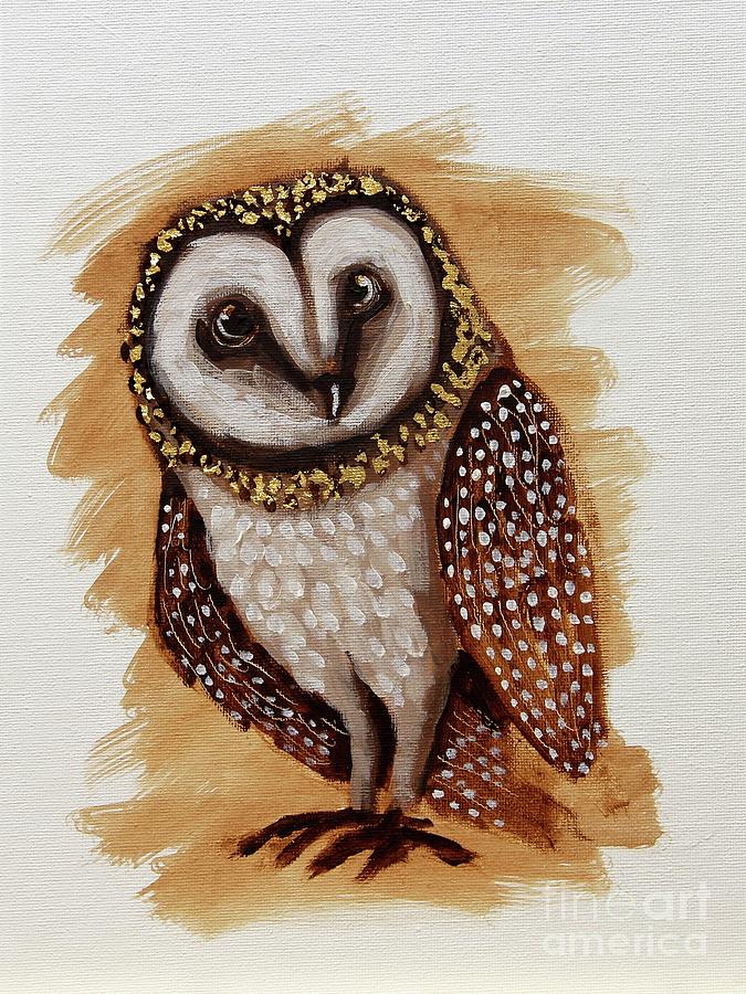Speckled Owl Painting by Lucia Stewart