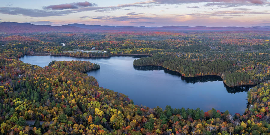 Spectacle Pond at Sunset - Brighton, VT Photograph by John Rowe