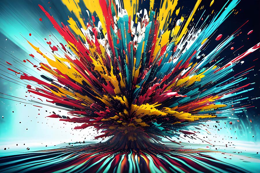 Spectacular Color Explosion - Bursting with Colorful Energy and Visual Delights Digital Art by Artvizual