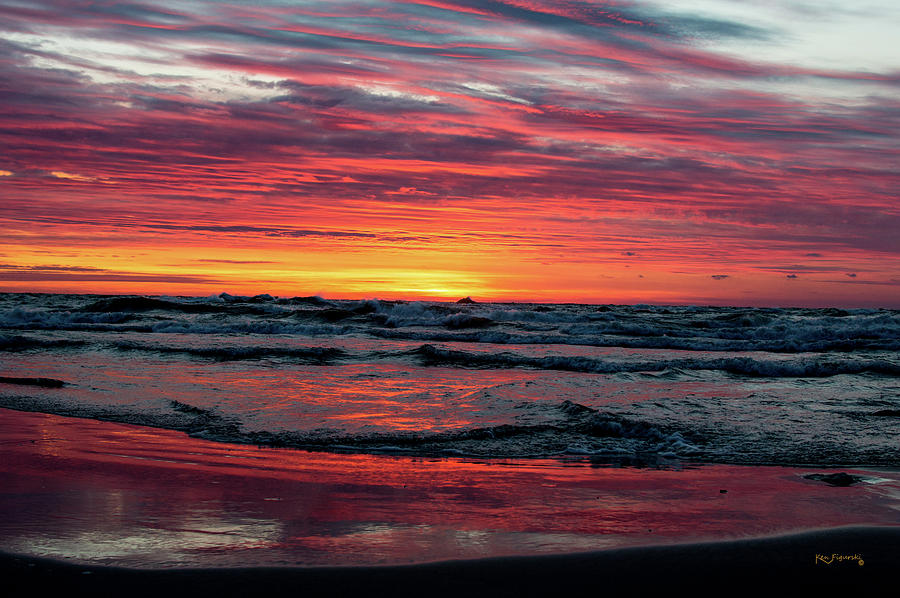 Spectacular Colorful Beach Sunset   Photograph by Ken Figurski