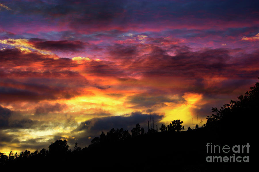 Spectacular Cuenca Andes Sunrise Silhouette Photograph by Al Bourassa