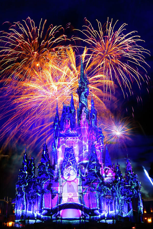 Spectacular Fireworks at the Magic Kingdom Photograph by Mark Andrew Thomas