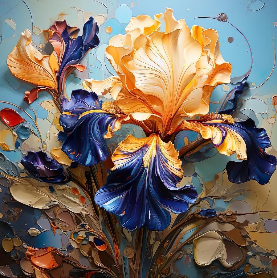 Spectacular Iris Digital Art by Karyn Robinson