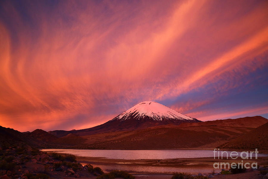Landscape Photograph - Spectacular Lauca Sunset Chile by James Brunker