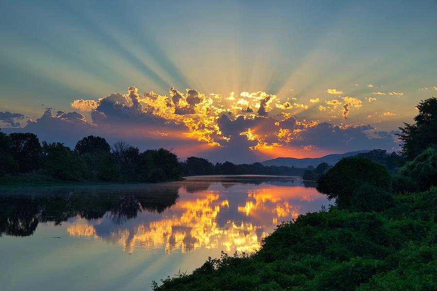Summer Photograph - Spectacular Sunrise by Lynn Hopwood