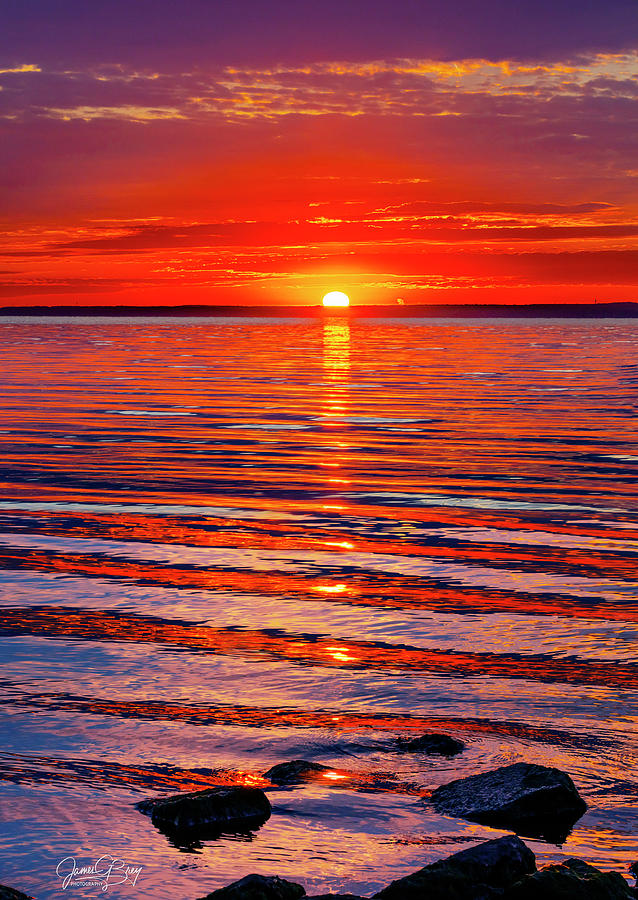 Spectacular sunrise, shot from Sunset Beach, Suamico Photograph by ...