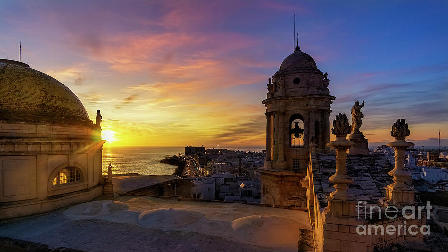 Spectacular Sunset from the Cathedrals East Tower Cadiz Photograph by Pablo Avanzini