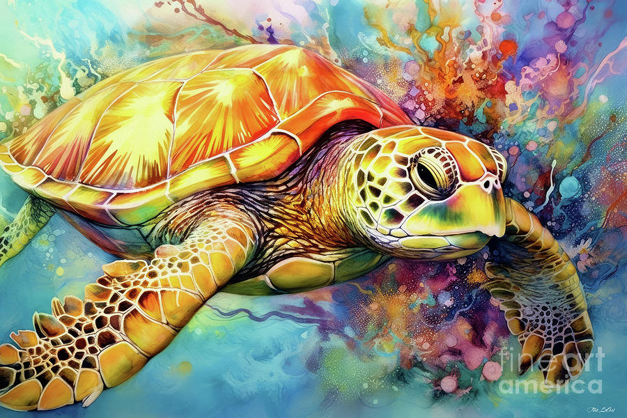 Spectacular Sea Turtle Digital Art by Tina LeCour - Fine Art America