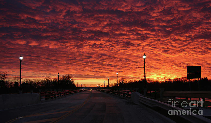 Spectacular Waterville Bridge Sunrise 1.30.2021  8908 Photograph by Jack Schultz