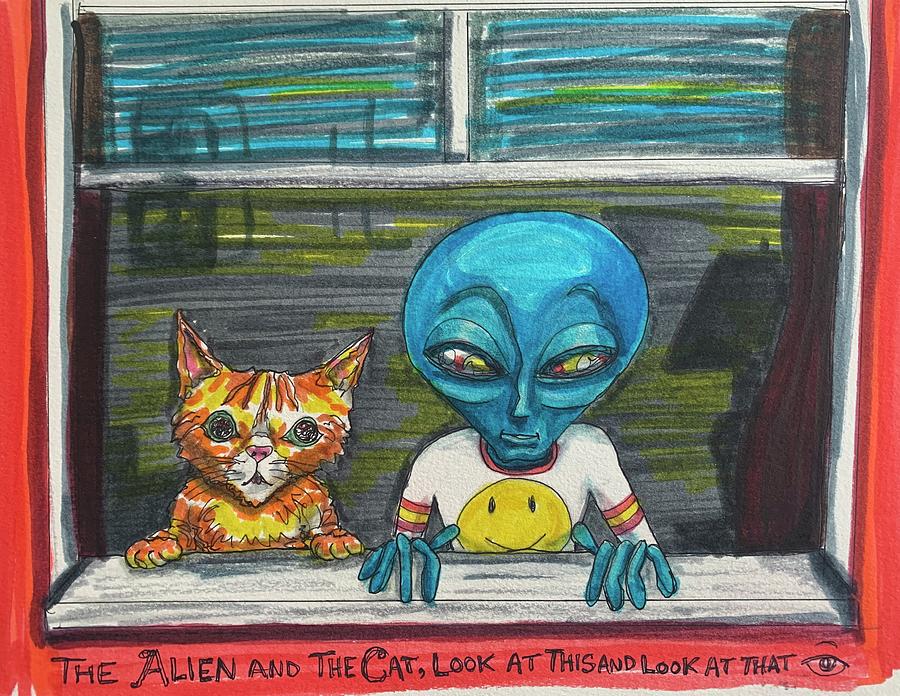 Spectators Drawing by Similar Alien
