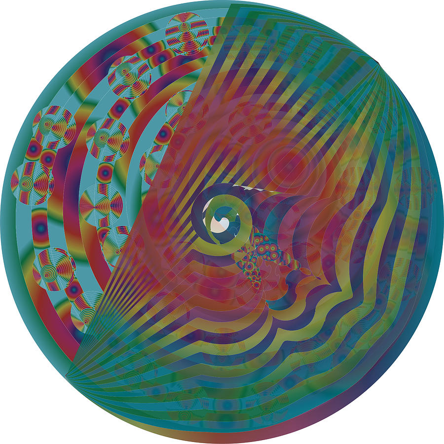 Spectral Vortex Mandala Digital Art by Kevin McLaughlin