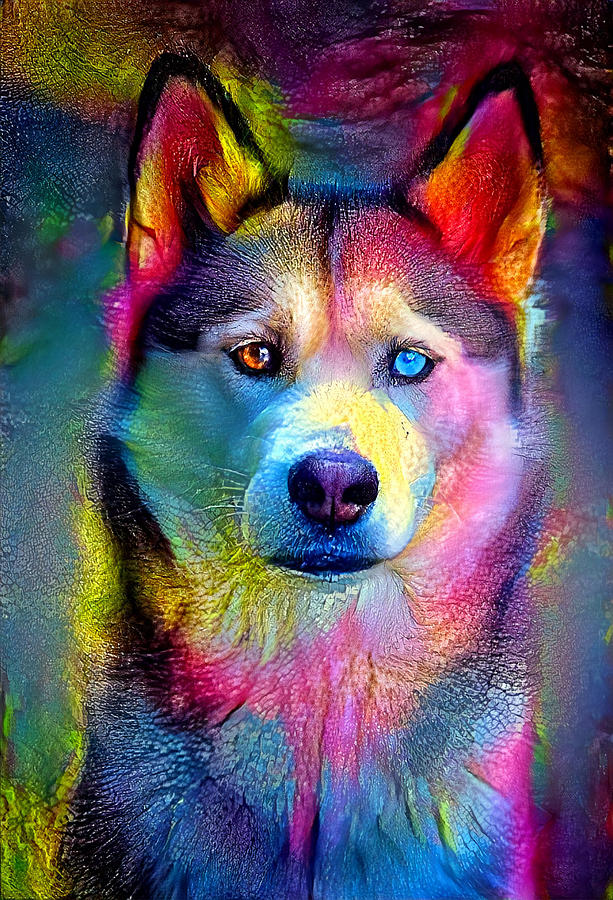 Wolves Digital Art - Spectrum by Erintaya Owen