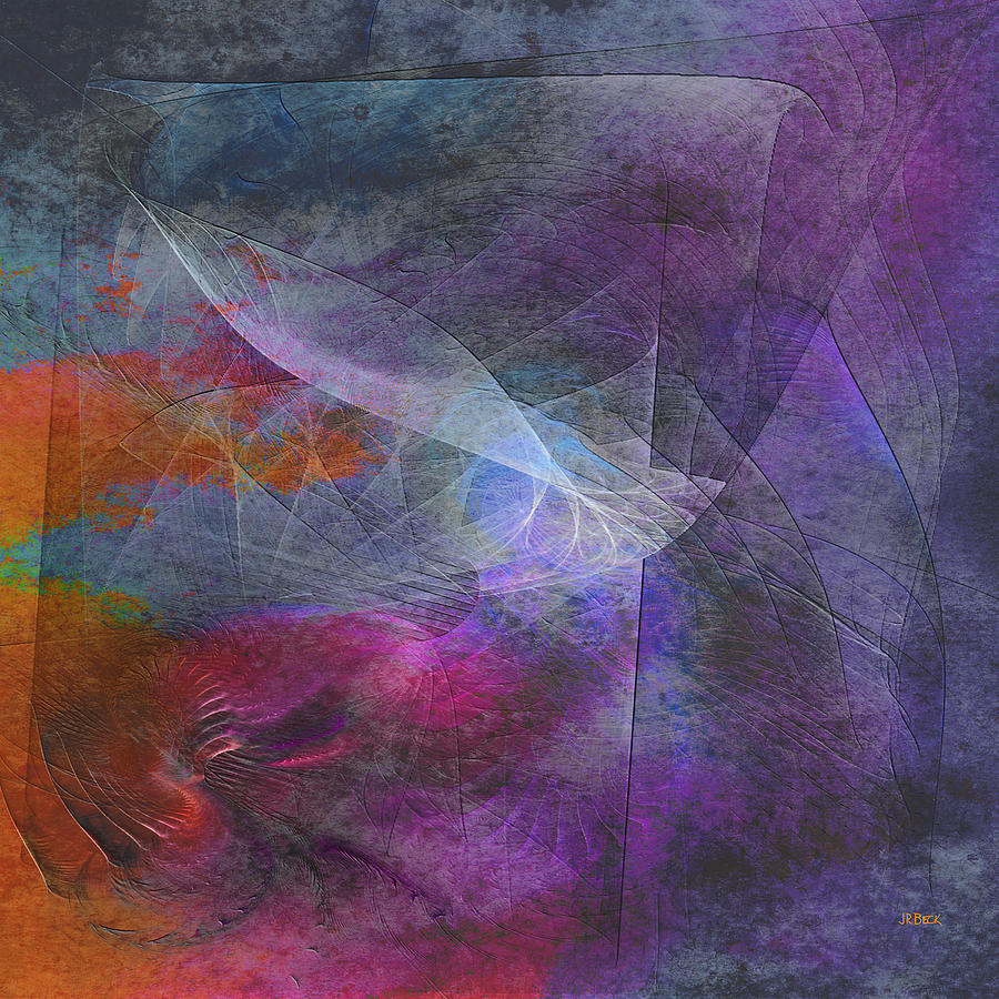 Abstracts Digital Art - Spectrum Twist - Square Version by Studio B Prints