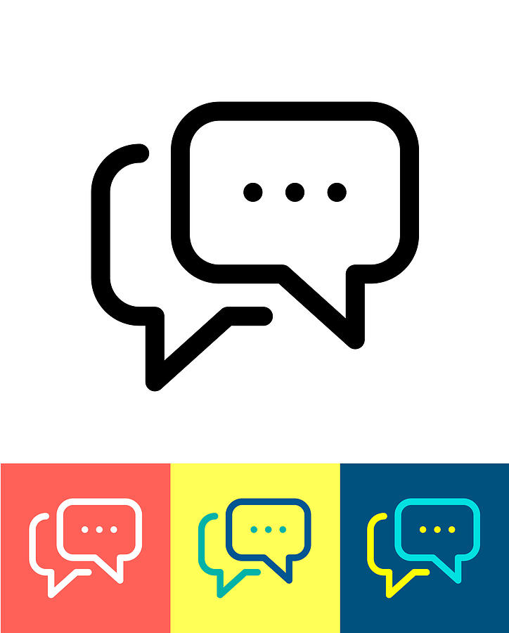 Speech bubble icon Drawing by Exdez
