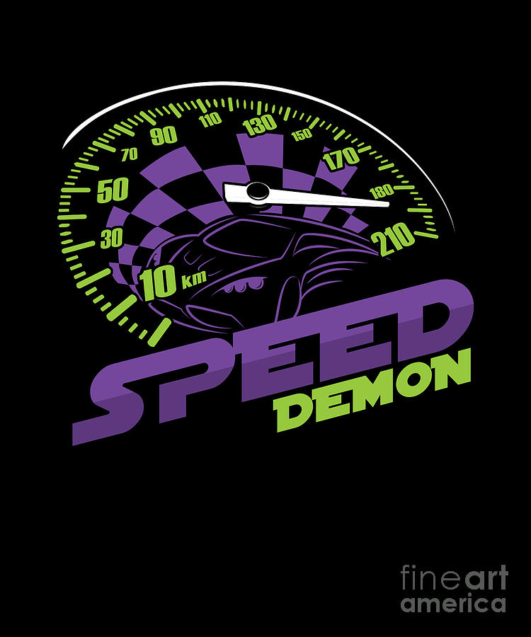 Car Racing Digital Art - Speed Demon Car Racing Auto Speedway Automobile Automotive Racers Gift by Thomas Larch