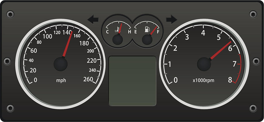 Speedometer Drawing by N_design