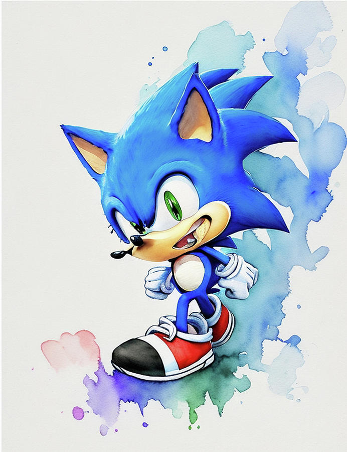 Speedy Cutie Baby Sonic in Digital Art Digital Art by Jennifer Music ...