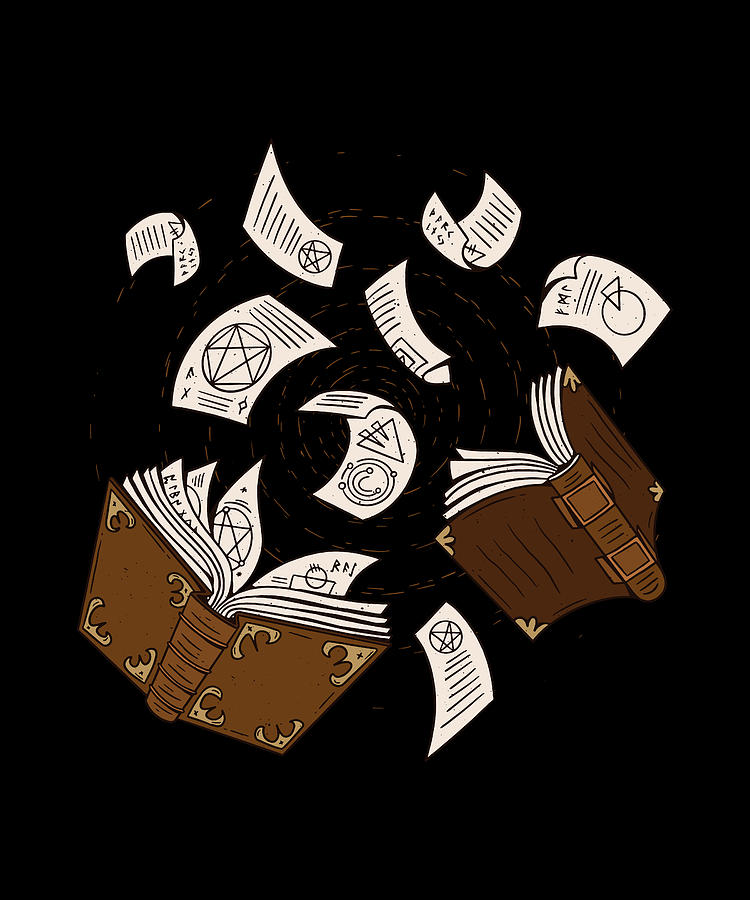 Spell book to read and RPG Game Digital Art by Florian Dold Art