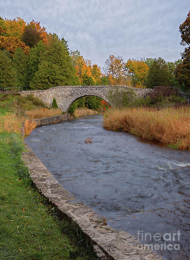 Spencer Creek and Websters Falls Stone Bridge Photograph by Barbara McMahon