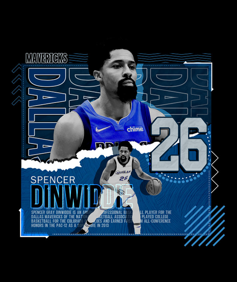 Spencer Dinwiddie Basketball Digital Art by Kelvin Kent Fine Art America