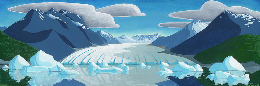 Mountain Painting - Spencer Glacier by Tony Wagner