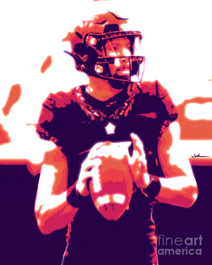 Osu Painting - Spencer Sanders by Jack Bunds Osu Painting - Spencer Sanders by Jack Bunds