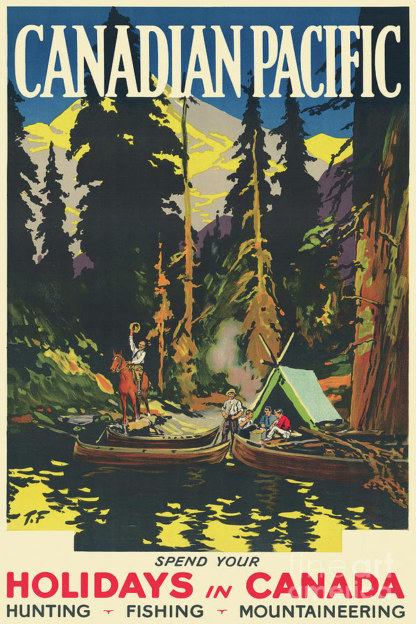 Spend Your Holidays In Canada Vintage Poster 1926 Drawing By Vintage 