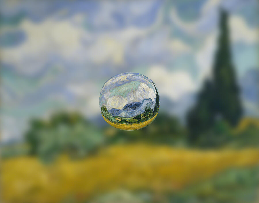 Sphere 7 van Gogh Digital Art by David Bridburg