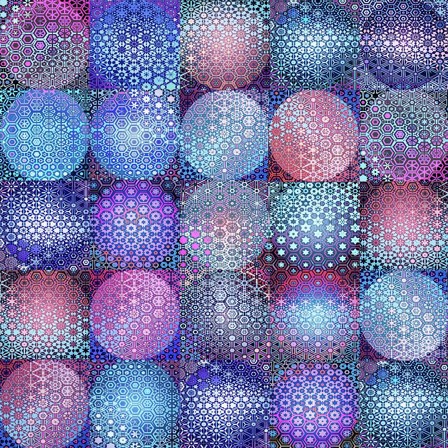 Spheres in Blue  Digital Art by Grace Iradian