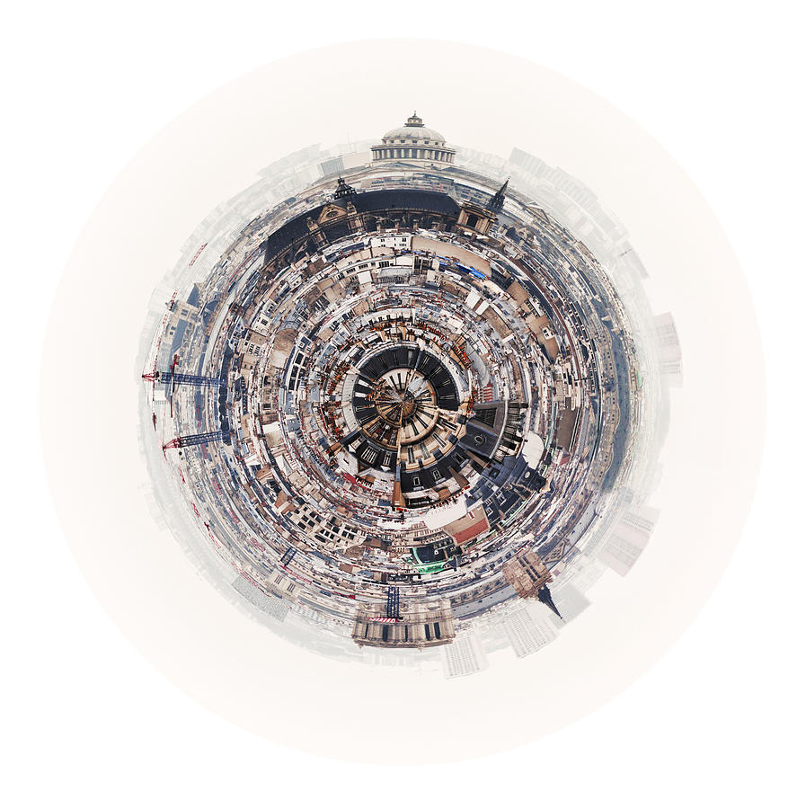 spherical panorama of Paris with Pantheon Photograph by VvoeVale