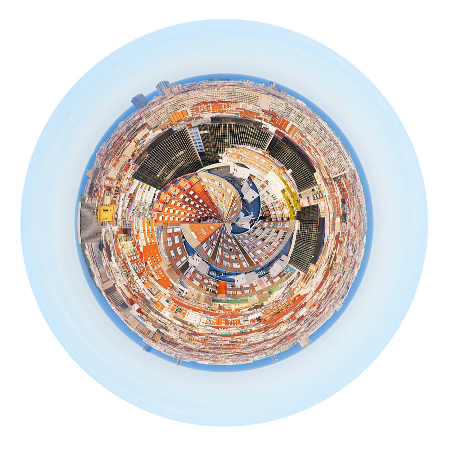 spherical panorama residential area in Barcelona Photograph by VvoeVale