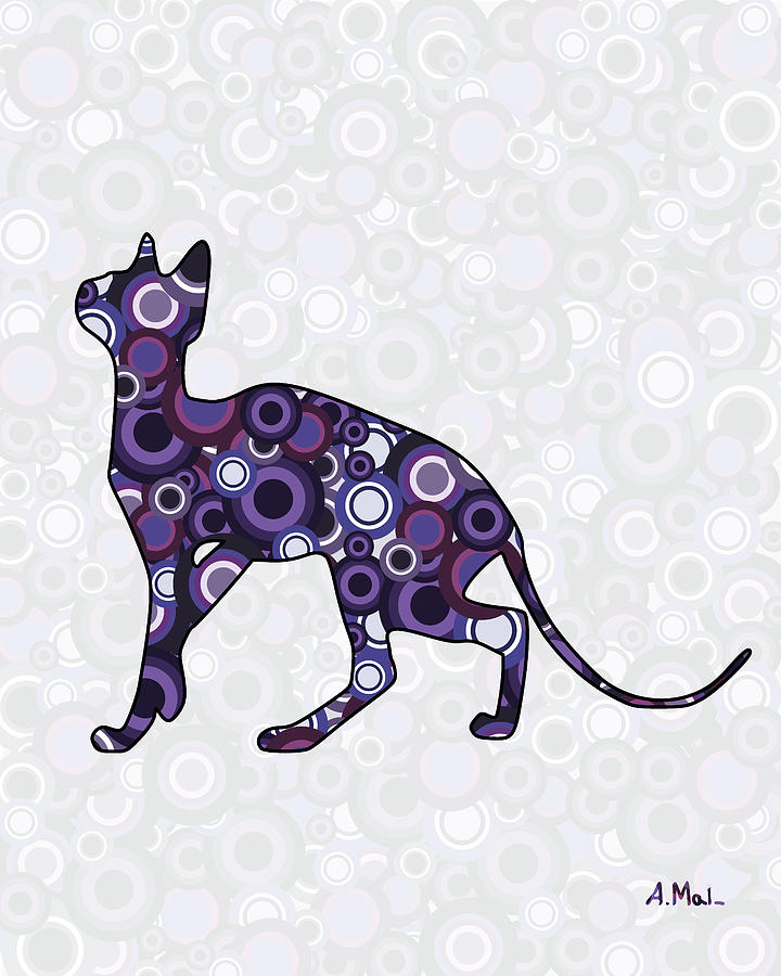 Sphynx Cat - Animal Art Digital Art by Anastasiya Malakhova